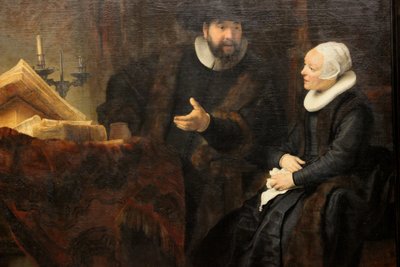 Anslo im Gespräch mit seiner Frau von Rembrandt van Rijn